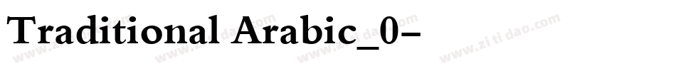 Traditional Arabic_0字体转换